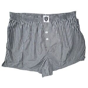 Las Vegas Raiders NFL Womens Small Boxer Shorts Oakland LA Gray White Grey New